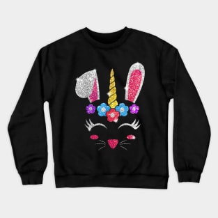 Rabbit Bunny Unicorn Easter day 2019 Shirt Gift Girl Kid Crewneck Sweatshirt